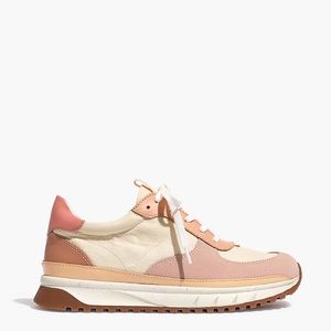 Kickoff Trainer Sneakers in Washed Nylon and Leather size 11